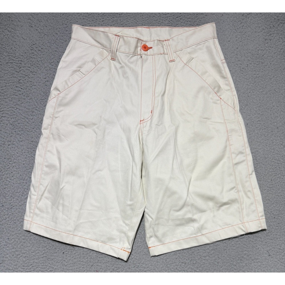 Vintage 90's Menace Denim Off White Shorts Mens 30 x 12 Made in USA